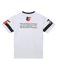 Mitchell & Ness Men's White Baltimore Orioles Cooperstown Collection Team Origins Premium T-Shirt