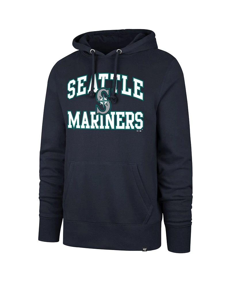 '47 Brand Men's Navy Seattle Mariners Velocity Headline Pullover Hoodie