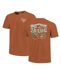 Image One Women's Texas Orange Longhorns Comfort Colors Campus Scene Drawing Script T-Shirt