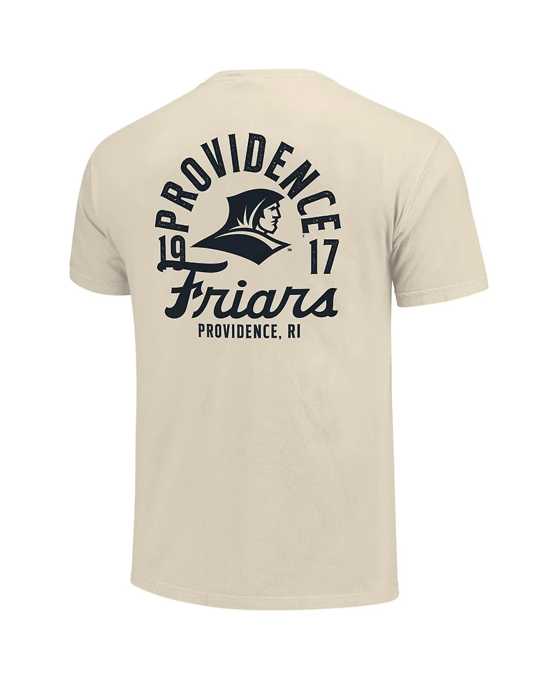 Image One Men's Cream Providence Friars Comfort Colors Mascot Overlay T-Shirt