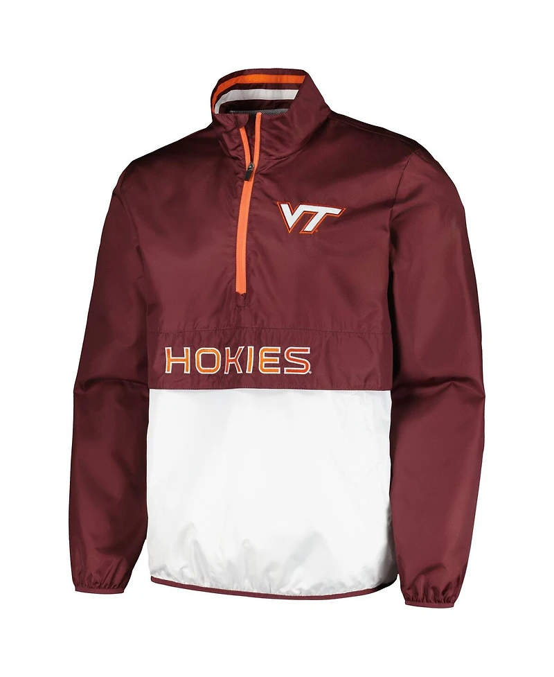 G-iii Sports by Carl Banks Men's Maroon Virginia Tech Hokies Cornerman Half-Zip Top