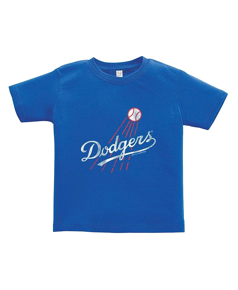 Soft as a Grape Toddler Royal/Gray Los Angeles Dodgers Cooperstown Collection T-Shirt, Set of 2