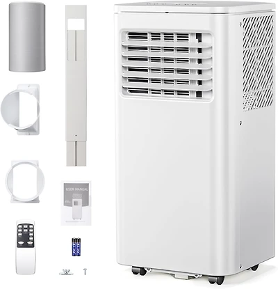 Cowsar Portable Air Conditioner 10000 Btu, Remote Control, 4 in 1 protable ac, Cools 450sq. ft, 24 Hour Timer, Quiet Operation,Window Fan, 2 Speed for