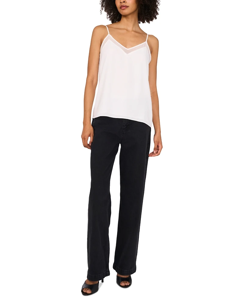 1.state Women's Spaghetti Strap Chiffon-Trim Camisole
