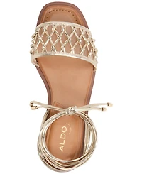 Aldo Women's Seazen Lace-Up Ankle-Tie Flat Sandals