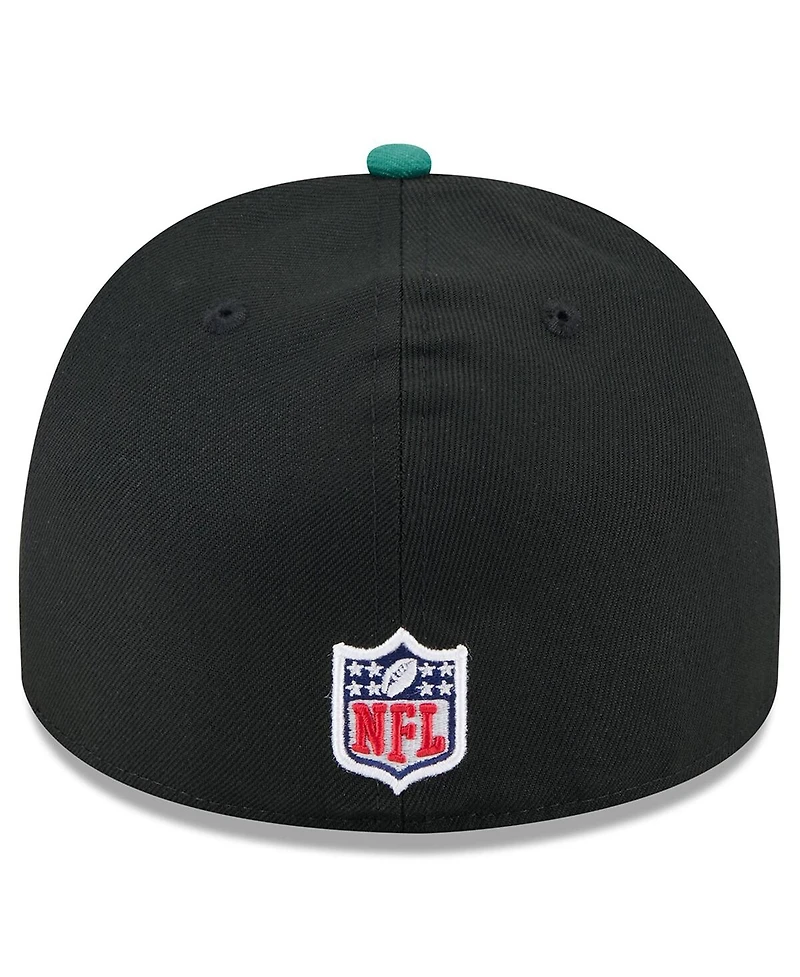 New Era Men's Black/Green York Jets 2025 Nfl Draft On Stage A-Frame 59FIFTY Fitted Hat