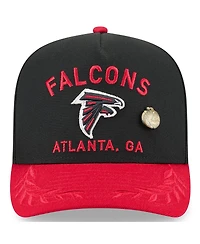 New Era Men's Black/Red Atlanta Falcons 2025 Nfl Draft On Stage A-Frame 59FIFTY Fitted Hat