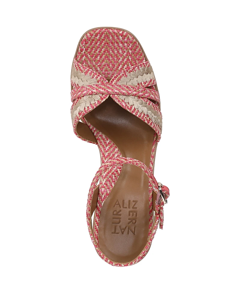 Naturalizer Women's Katalina Block Heel Square Toe Platform Sandals