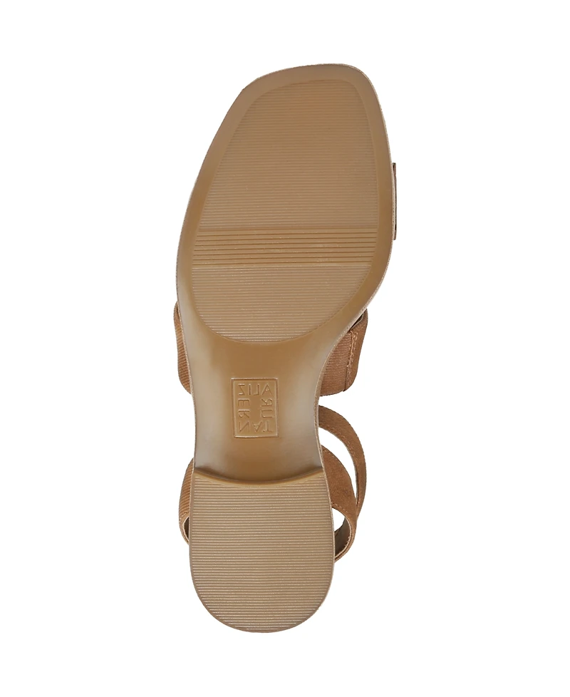 Naturalizer Women's Gana Square Toe Strappy Flat Sandals