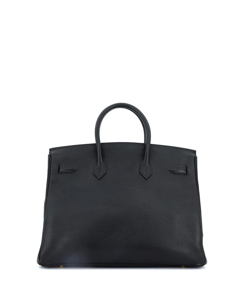 Pre-Owned Hermes Birkin 35 Handbag Ardennes with Gold Hardware