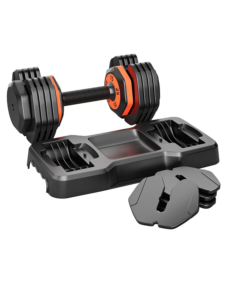 55LB 5-in-1 Adjustable Dumbbell – Anti-Slip Metal Handle, Quick Weight Change for Full-Body Home Gym Workouts