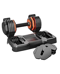 55LB 5-in-1 Adjustable Dumbbell – Anti-Slip Metal Handle, Quick Weight Change for Full-Body Home Gym Workouts