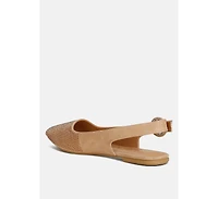 jarisa rhinestones embellished slingback mules