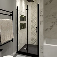 Premium Shower Door: Durable, Anti-Leak, Adjustable, Smooth Pivot