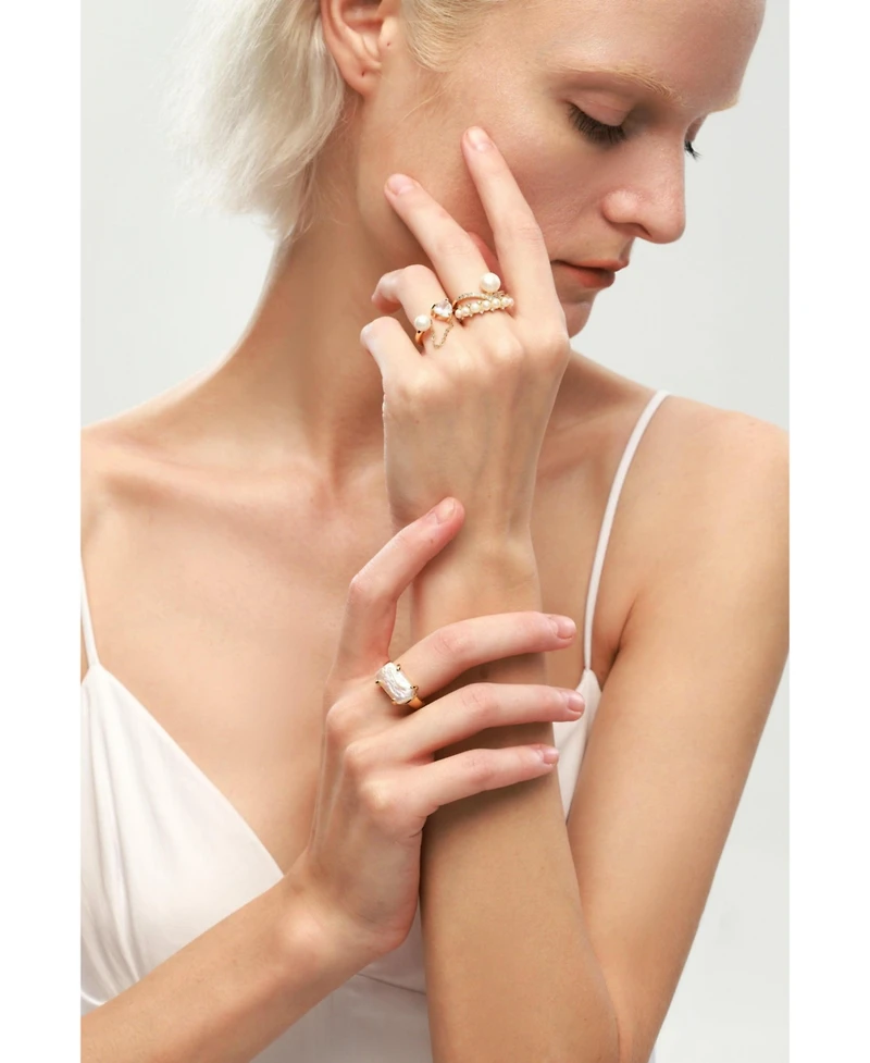Freshwater Pearl Stackable Ring Set