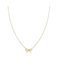 The Lovery Gold Bow Necklace 14K Gold 18 inches
