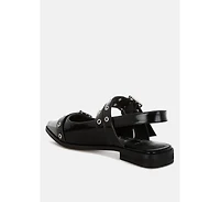 Betula Eyelets & Buckle Detail Flats