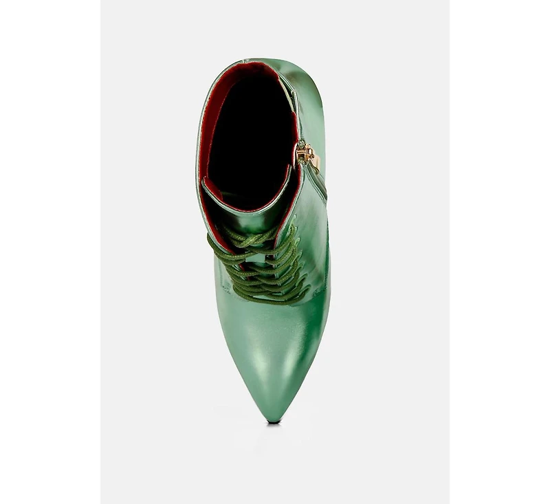 Piet Womens Metallic Stiletto Ankle Boot