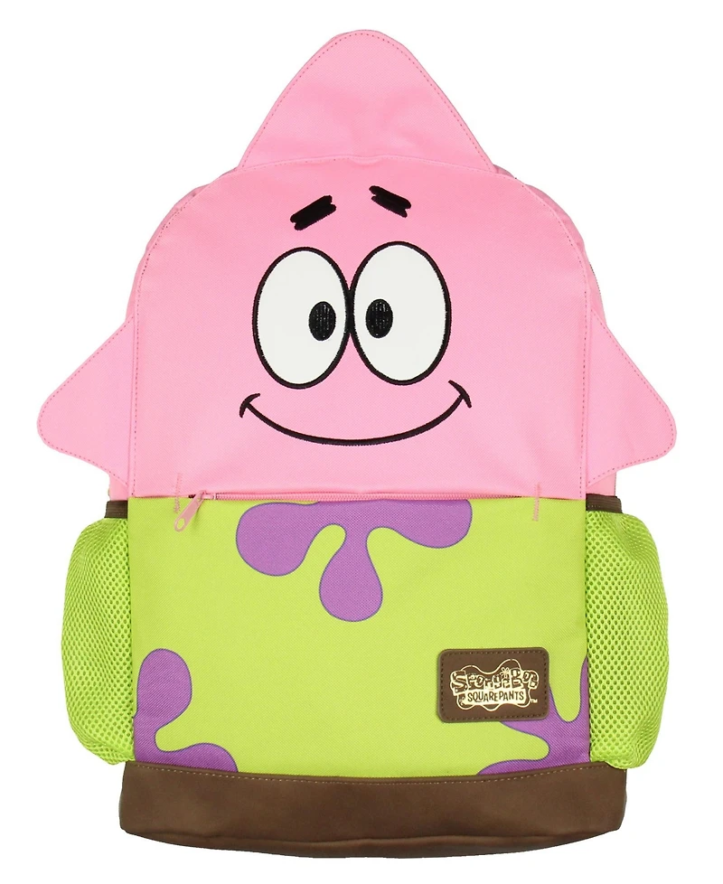 SpongeBob SquarePants Patrick Star School Travel Backpack With Faux Leather Bottom