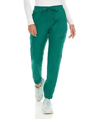Medichic Women's Seven Pocket Cargo Scrub Pants Joggers with 4-Way Stretch
