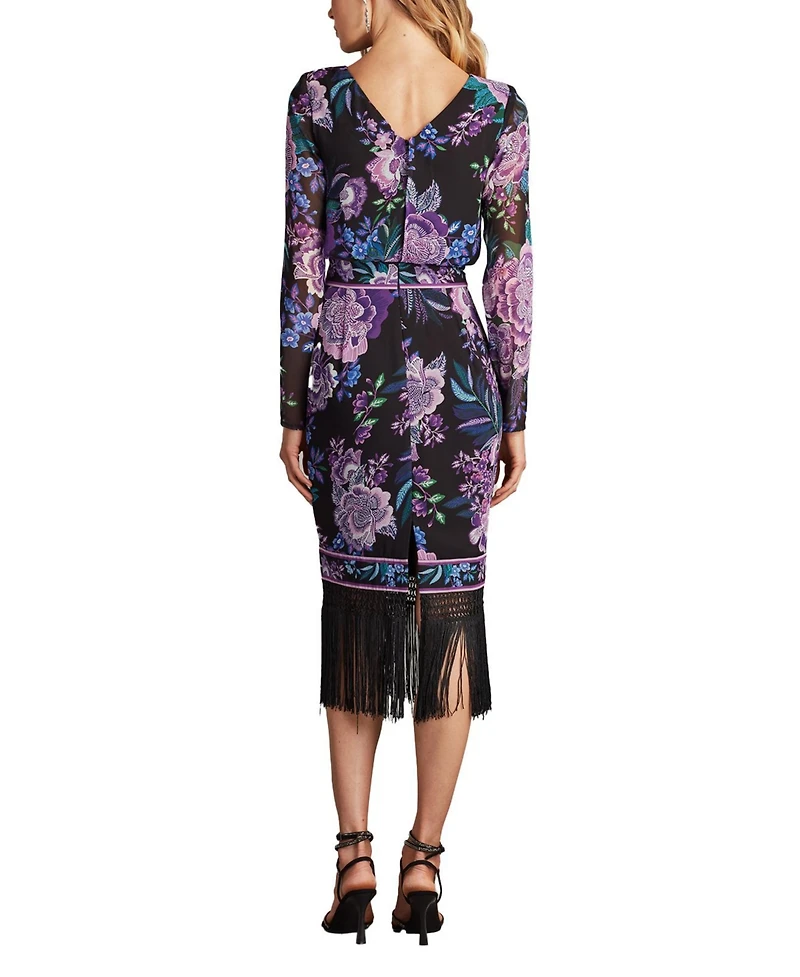 Tadashi Shoji Women's Akilah Floral Blouson Midi Dress