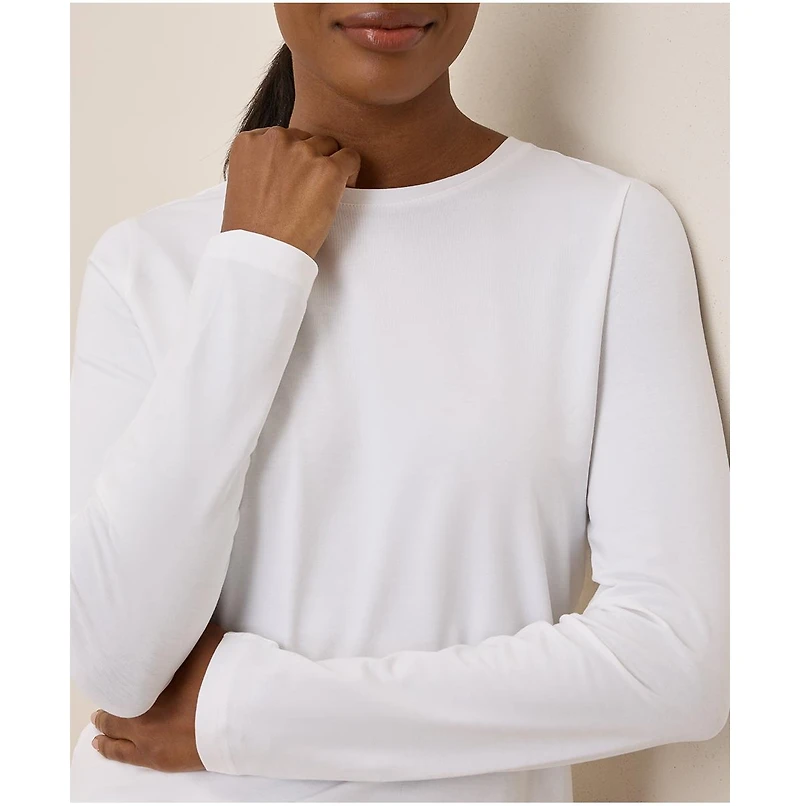 Pact Women's Organic Cotton Luxe Stretch Jersey Long Sleeve Tee