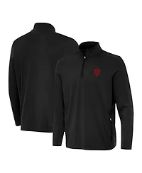Antigua Men's Black Indiana Hoosiers Perilous Quarter-Zip Pullover Top