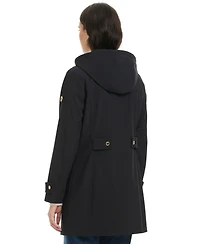 Jones New York Women's Hooded Corduroy-Collar Softshell Coat, Exclusively at Macy's