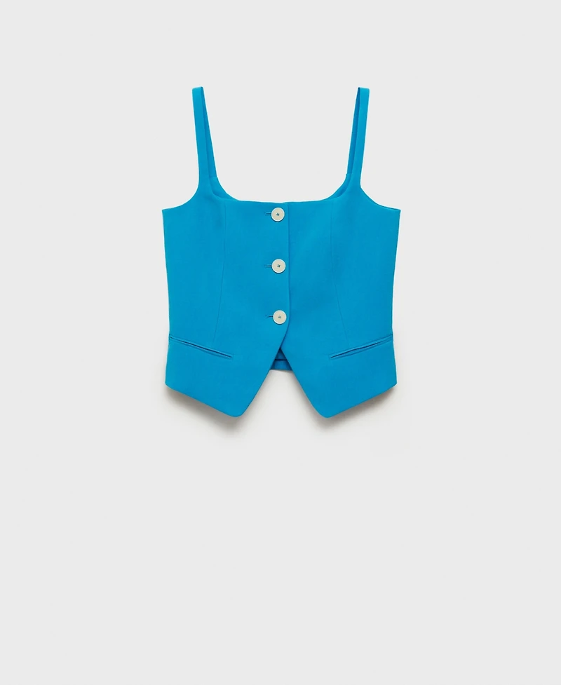 Mango Women's Open Back Suit Vest