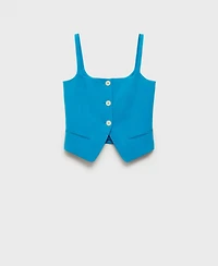 Mango Women's Open Back Suit Vest
