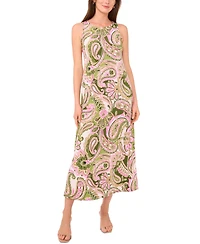 Msk Women's Paisley-Print Sleeveless Maxi Dress