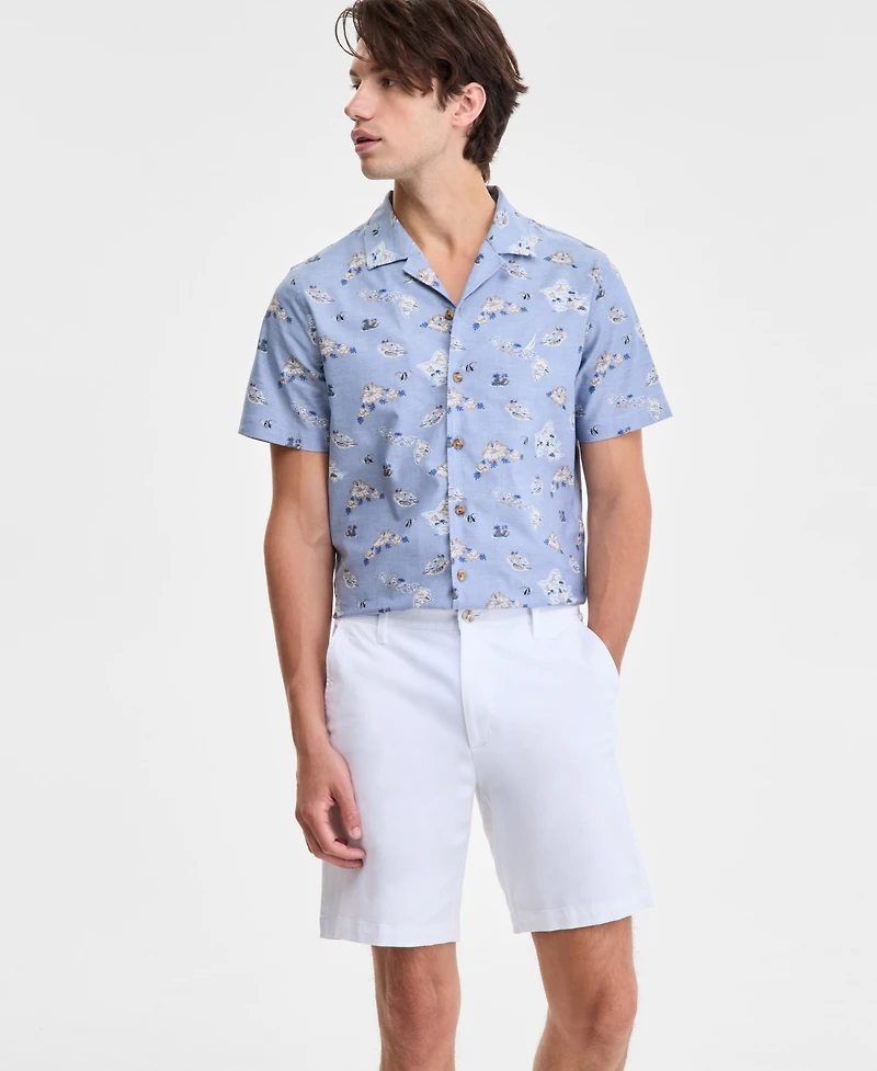 Nautica Classic-Fit 8.5" Stretch Chino Flat-Front Deck Short