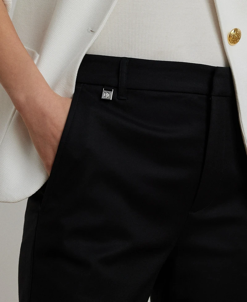 Lauren Ralph Double-Faced Stretch Cotton Pant