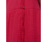 Dkny Jeans Women's Cotton Gauze Sleeveless Mini Dress