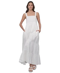 Dkny Jeans Women's Cotton Tiered Maxi Dress