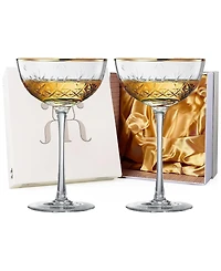 The Wine Savant Vintage Art Deco Coupe Glasses