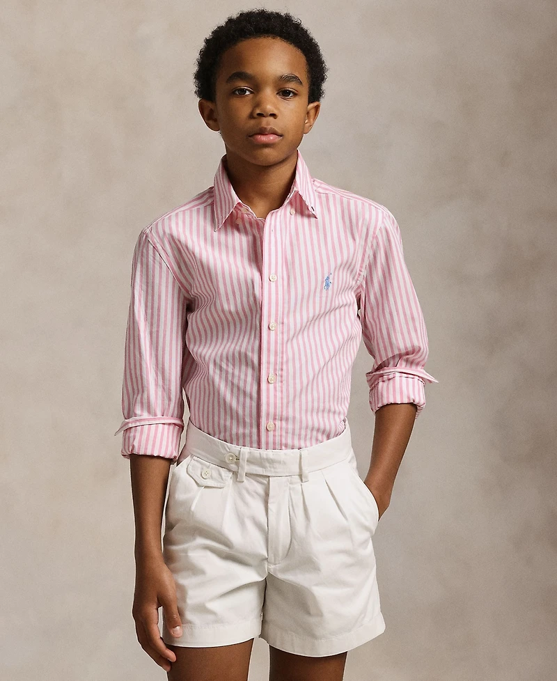 Polo Ralph Lauren Big Boys Plaid Cotton Poplin Shirt