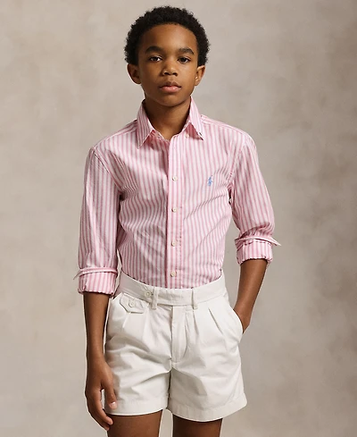 Polo Ralph Lauren Big Boys Plaid Cotton Poplin Shirt
