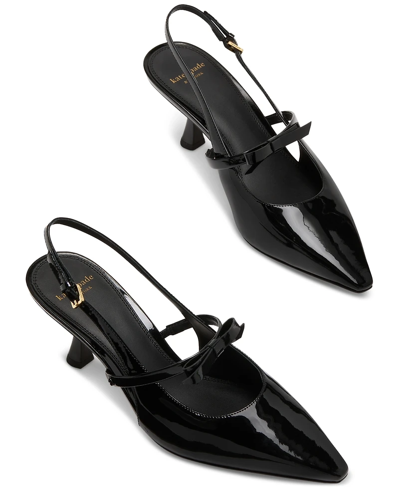 Kate Spade New York Women's Carolina Slingback Kitten-Heel Pumps