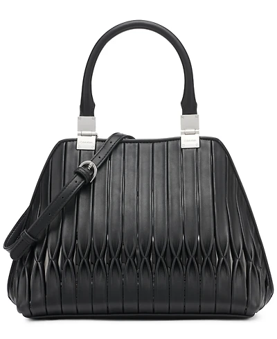 Calvin Klein Granite Convertible Pleated Satchel