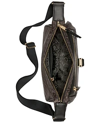 Calvin Klein Elora Nylon Mini Signature Top Zipper Crossbody