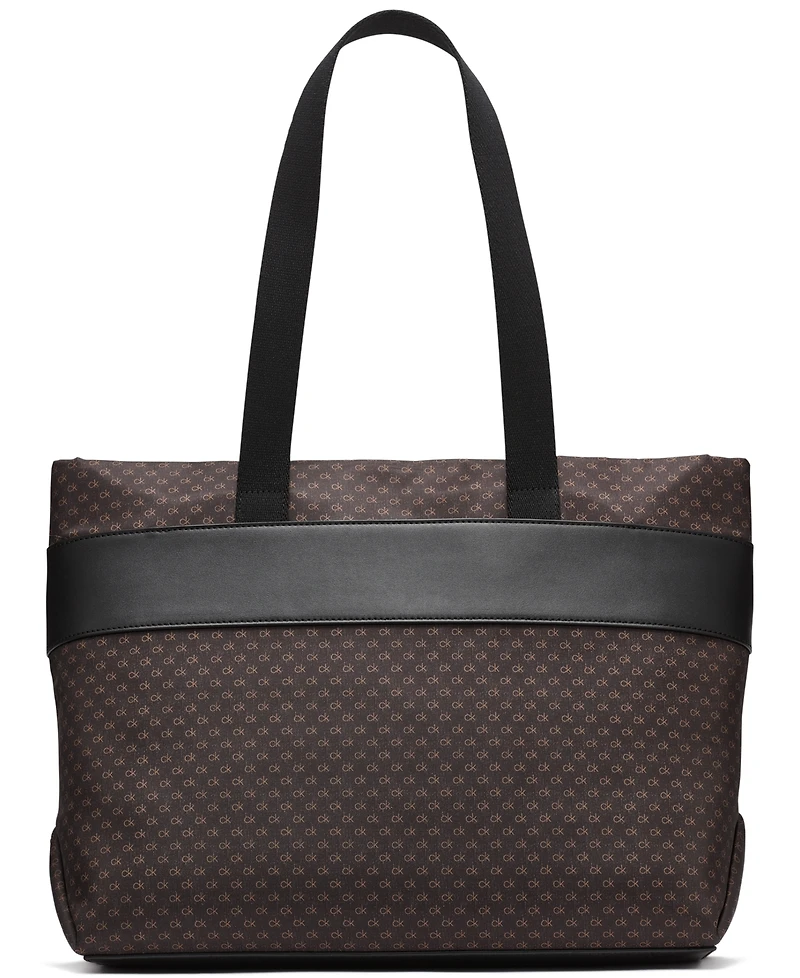 Calvin Klein Elora Nylon Mini Signature Top Zipper Tote Bag
