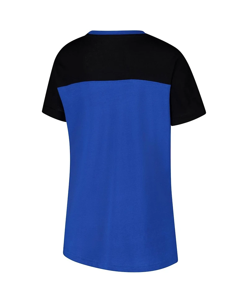 G-iii 4Her by Carl Banks Women's Royal Kyle Larson Cheer Color Blocked T-Shirt