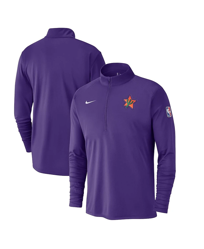 Nike Men's Purple Phoenix Suns 2024/25 City Edition Authentic Coaches Performance Half-Zip Top
