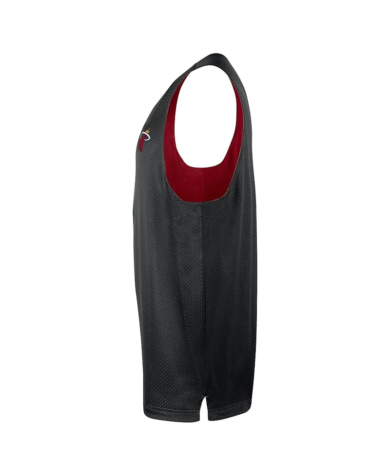 Nike Men's Red/Black Miami Heat Courtside Reversible Mesh Practice Jersey