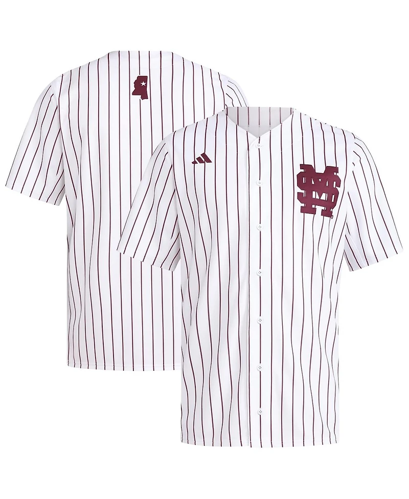Adidas Men's White Mississippi State Bulldogs Replica Baseball Jersey