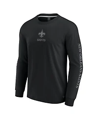 Fanatics Men's Black New Orleans Saints Elements Strive Long Sleeve T-Shirt