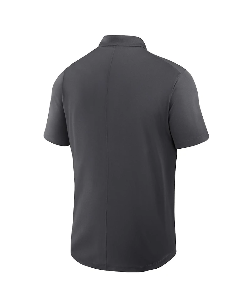 Nike Men's Anthracite Michigan Wolverines Primetime Victory Legacy Vault Logo Performance Polo Shirt