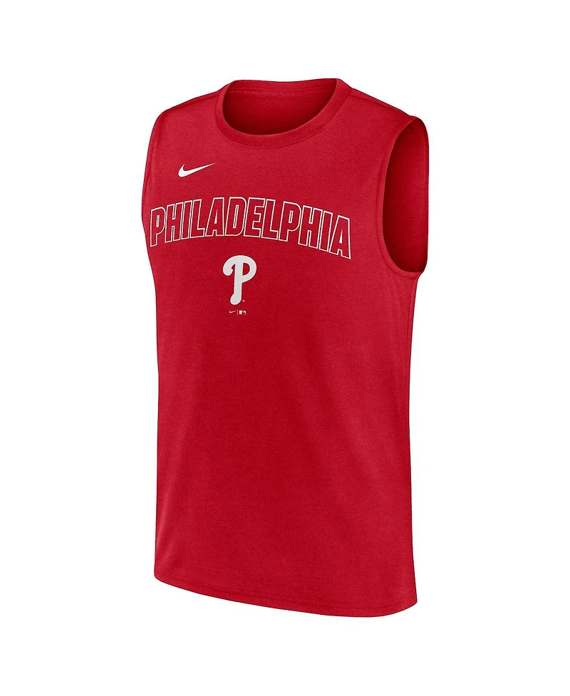 Nike Men's Red Philadelphia Phillies Knockout Performance Muscle Tank Top