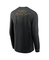 Nike Men's Black Pittsburgh Pirates Cooperstown Collection Knockout Long Sleeve T-Shirt